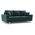 COSMOPOLITAN DESIGN Petrolej zelena baršunasti sklopiva/s prostorom za odlaganje sofa 235 cm Kyoto, 235x100x88 cm