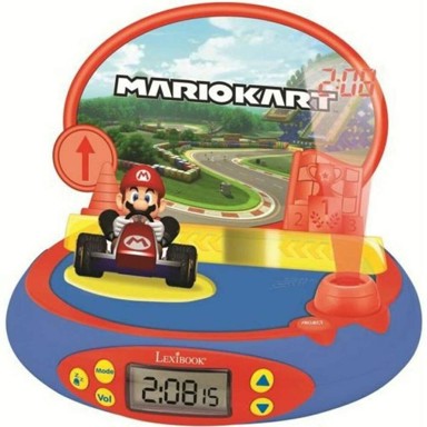 LEXIBOOK Budilica Mario Kart projektor, sa zvukom