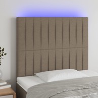LED uzglavlje, 80 x 5 x 118/128 cm, tkanina, smeđesivo