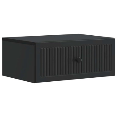 Noćni ormar s ladicama, 49 x 34,5 x 20 cm, konstruirano drvo, crna