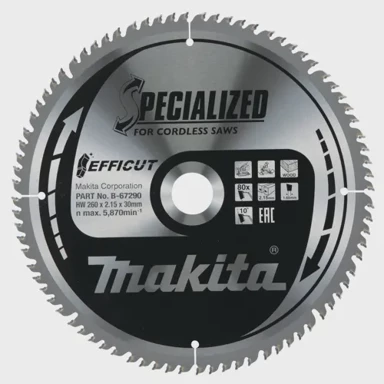 MAKITA List kružne pile B-67290 260 mm 1 kom