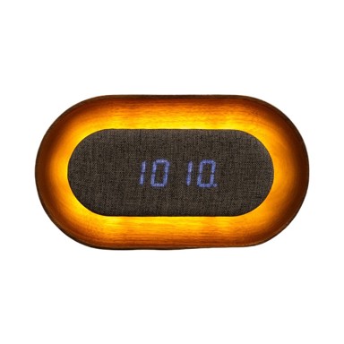 GINGKO Digitalna budilica Lumos Walnut, prirodna