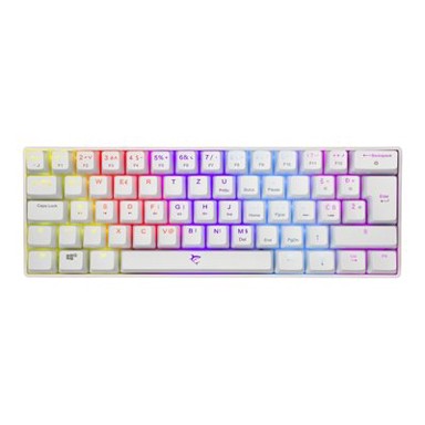 WHITE SHARK Tipkovnica GK-2022 Shinobi, bijela, RGB, smeđi switch, mehanička, UK layout, USB