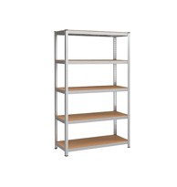 SONGMICS Regal, 60x120x200 cm, srebrno-smeđi