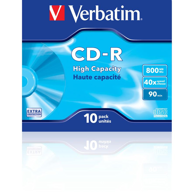 VERBATIM CD-R High Capacity, 800 MB, 10 kom