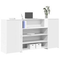 Radni stol 200x50x103,5 cm od konstruiranog drva, bijeli