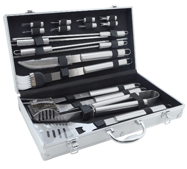 CATTARA Set za roštilj od 18-dijelova u aluminijskom koferu