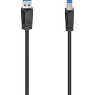 HAMA USB kabel 00200625 3.2 Gen 1 (3.1 Gen 1) 1,5 m USB-A USB b, crni