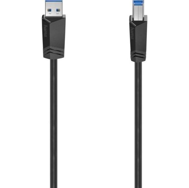 HAMA USB kabel 00200625 3.2 Gen 1 (3.1 Gen 1) 1,5 m USB-A USB b, crni