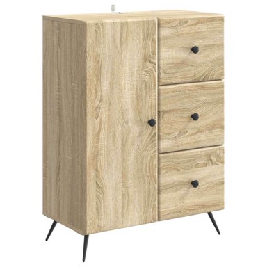 Krevet, 66 x 34,5 x 90 cm, konstruirano drvo, hrast sonoma