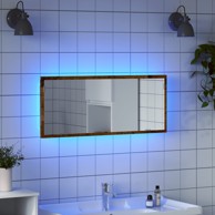 LED kupaonsko ogledalo staro drvo 100x8,5x37 cm