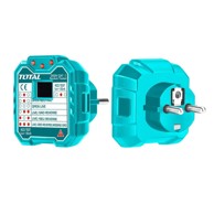 TOTAL Tester utičnica One-Stop Tools VDE 30 mA, crveni