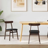 Stolac za blagovanje 2 kom, svijetlosmeđa i crna