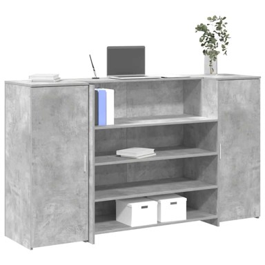 Radni stol 180x50x103,5 cm konstruiranog drva, sivi