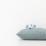 LINEN TALES Dječja lanena jastučnica Nature 40x60 cm, plava