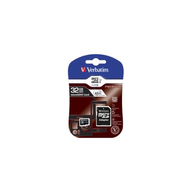 VERBATIM Memorijska kartica Premium Micro SDHC Secure Digital, 32GB, Class 10, s adapterom