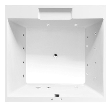 POLYSAN Came, kvadratna hidromasažna kada, 175x175x50 cm, Active Hydro, kromirana