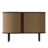 UMAGE Smeđa/svjetlo smeđa niska komoda u dekoru hrasta s kliznim vratima, 100x67 cm Audacious