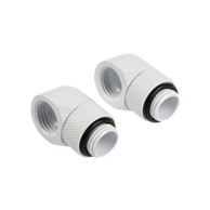 CORSAIR Kutni adapter 90° Hydro X Series, G1/4 inča muški na G1/4 inča ženski, set od 2, rotirajući, bijeli