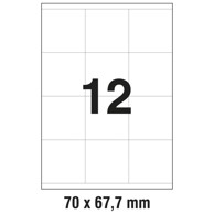 ZWECKFORM Etikete ILK 70x67,7 mm 3661 100 listova
