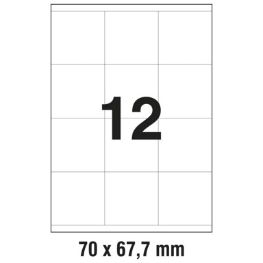 ZWECKFORM Etikete ILK 70x67,7 mm 3661 100 listova