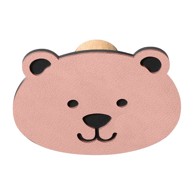LIND DNA Ružičasta željezna zidna kuka Bear Dot Nupo