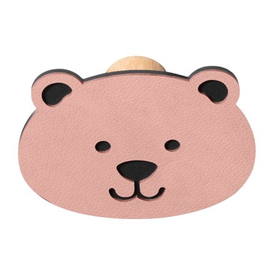 LIND DNA Ružičasta željezna zidna kuka Bear Dot Nupo
