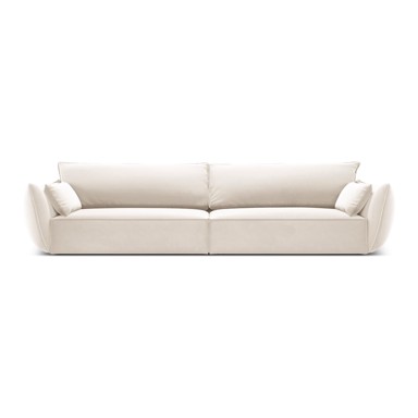 MAZZINI SOFAS Bež baršunasta sofa 248 cm Vanda, 248x110x85 cm