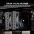 CORSAIR Hladnjak za procesor, AF ELITE A115, 14 cm, crni