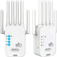 KOANNI Pojačivač Wi‑Fi signala, 300 Mb/s, 6 antena, bijeli
