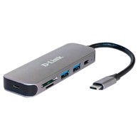 D-LINK USB hub DUB-2325 6u1 USB-C HDMI/USB-PD/SD-READER