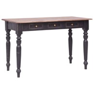Radni stol s 3 ladice 117x57x75 cm masivno drvo mahagonija, starinska smeđa