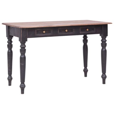 Radni stol s 3 ladice 117x57x75 cm masivno drvo mahagonija, starinska smeđa