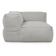 SLOWDOWN Svijetlo siva vreća za sjedenje od bouclé tkanine Mass Corner 125 Left 