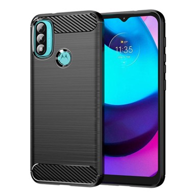 HURTEL Maskica Carbon Case za Motorola Moto E20, crna