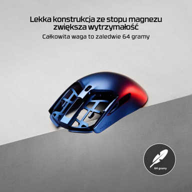 HYPERX Miš Pulsefire Haste 2 S Wireless Navy Gaming Mouse, gaming, bežični/Bluetooth/USB-C, 26000 DPI