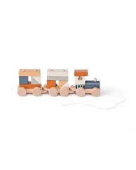 KID’S CONCEPT Drveni vlak s kockama, Brown