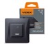 VIDEX Binera 16A PD 20W USB-A + USB-C ugradbena utičnica, crna i grafitna
