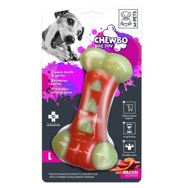 M-PETS Igračka za žvakanje Chewbo L; miris slanine