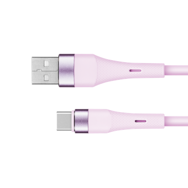 SLOMART Kabel USB na USB-C, 1 m, silikonski, ružičasti
