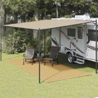 Tepih za šator, boja pijeska, 250 x 500 cm, HDPE