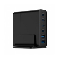 GEMBIRD Punjač GEM-TA-UC2A4CPD7501B, GaN, 6-port, 75W, crni