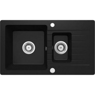 DEANTE Sudoper granitni, 1,5-korito, 76x44 cm, crna
