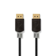 NEDIS DisplayPort kabel muški – muški, 4K 60 Hz, 2 m, antracitno-sivi, pozlaćeni