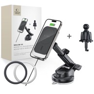 TECH-PROTECT Držač za mobitel V9 MagSafe magnetski 15W za auto, crna