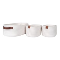HOUSE NORDIC Tekstilne košare u setu 3 kom za kupaonicu 35x25x13 cm Jarana 