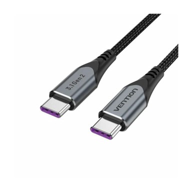 VENTION USB 3.1 Gen2 C muški na C muški 5A kabel, 1m, VEN-TAHHF, sivi