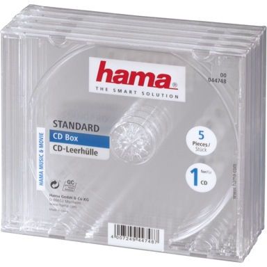 HAMA CD omoti, 5 kom, prozirni