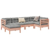 6-dijelni set vrtnih sofa od duglazije i jelovine s jastucima