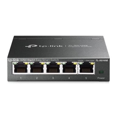 TP-LINK Switch TL-SG105E, 10/100/1000 Mbps, 5-port, managed, metalno kućište